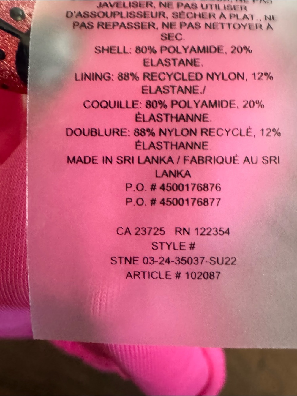 TNA Aritzia hot pink bikini swimsuit set - Picture 5 of 6